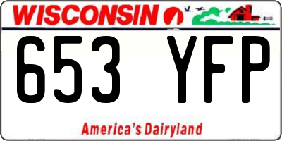 WI license plate 653YFP