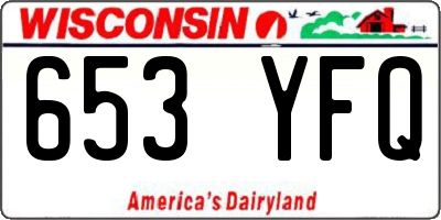WI license plate 653YFQ