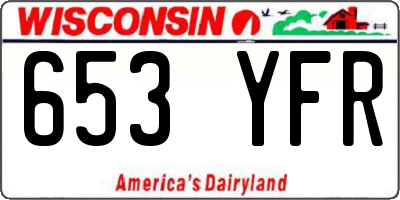 WI license plate 653YFR