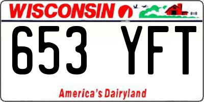 WI license plate 653YFT