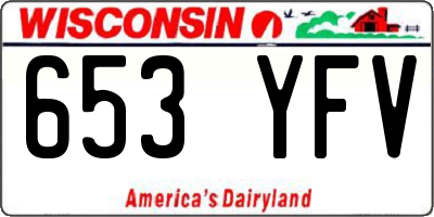 WI license plate 653YFV