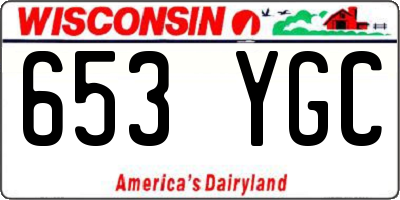 WI license plate 653YGC
