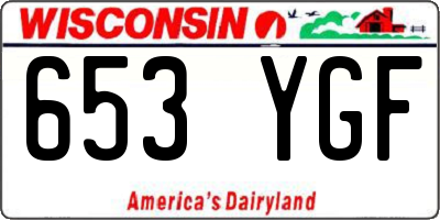 WI license plate 653YGF