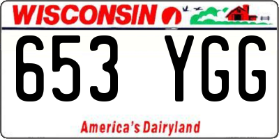 WI license plate 653YGG