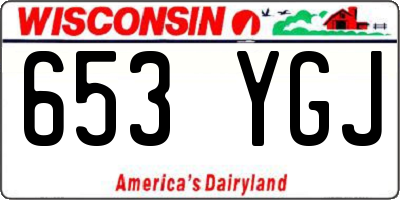 WI license plate 653YGJ