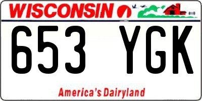 WI license plate 653YGK