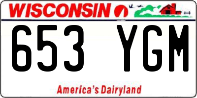 WI license plate 653YGM