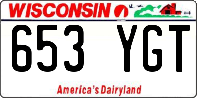 WI license plate 653YGT