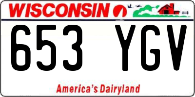 WI license plate 653YGV