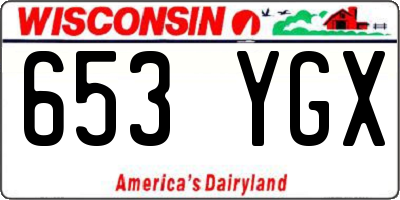 WI license plate 653YGX