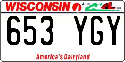 WI license plate 653YGY