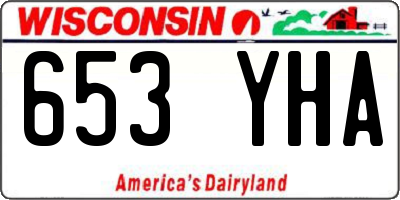 WI license plate 653YHA