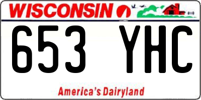 WI license plate 653YHC