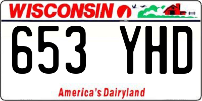 WI license plate 653YHD