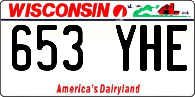 WI license plate 653YHE