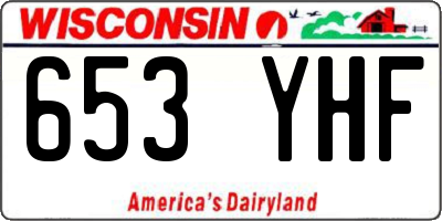WI license plate 653YHF