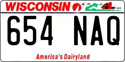 WI license plate 654NAQ