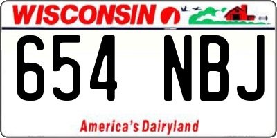 WI license plate 654NBJ