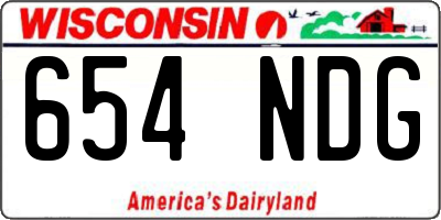 WI license plate 654NDG
