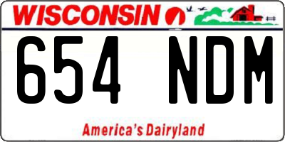 WI license plate 654NDM
