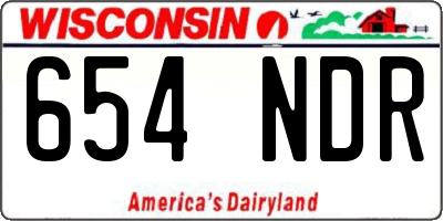 WI license plate 654NDR