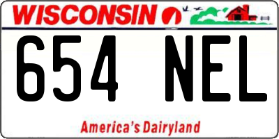 WI license plate 654NEL