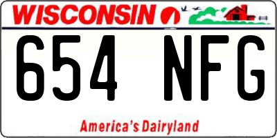 WI license plate 654NFG