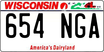 WI license plate 654NGA