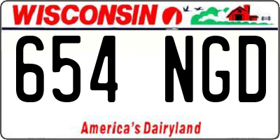 WI license plate 654NGD