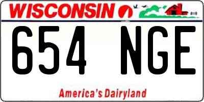 WI license plate 654NGE