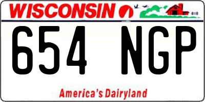 WI license plate 654NGP