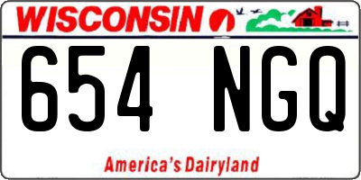 WI license plate 654NGQ