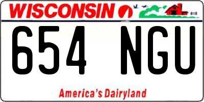 WI license plate 654NGU