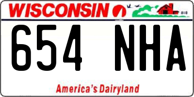 WI license plate 654NHA
