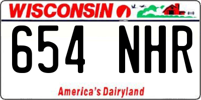 WI license plate 654NHR