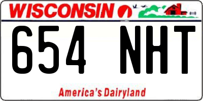 WI license plate 654NHT