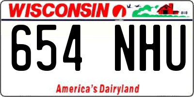 WI license plate 654NHU