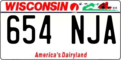 WI license plate 654NJA
