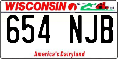 WI license plate 654NJB