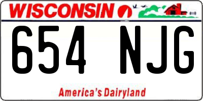 WI license plate 654NJG