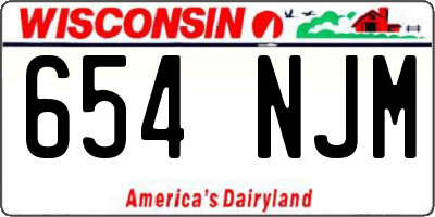 WI license plate 654NJM
