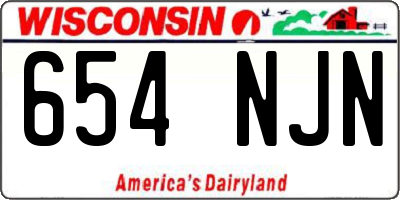 WI license plate 654NJN