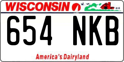 WI license plate 654NKB