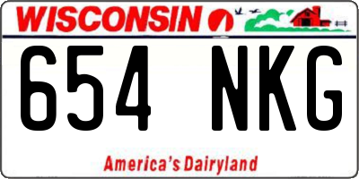 WI license plate 654NKG