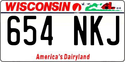 WI license plate 654NKJ