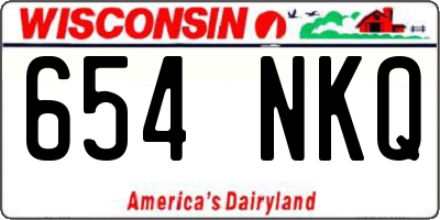 WI license plate 654NKQ