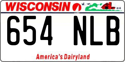 WI license plate 654NLB