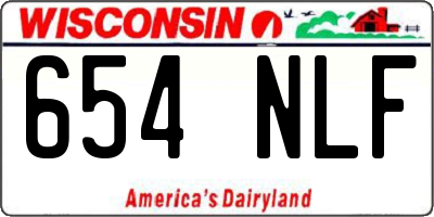 WI license plate 654NLF