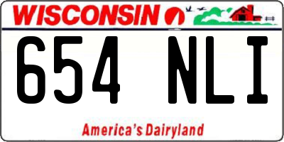 WI license plate 654NLI