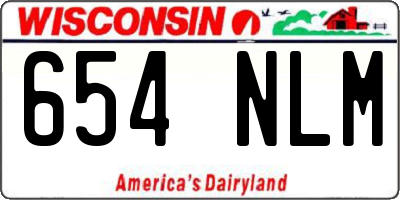 WI license plate 654NLM